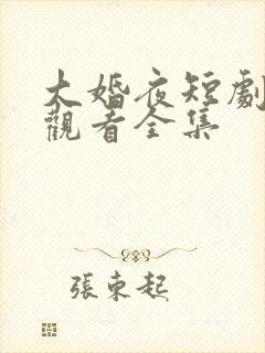 大婚夜短剧免费观看全集