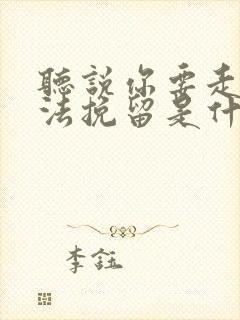 听说你要走我无法挽留是什么歌