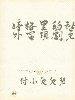 暗格里的秘密番外电视剧免费观看