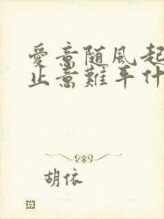 爱意随风起 风止意难平什么歌