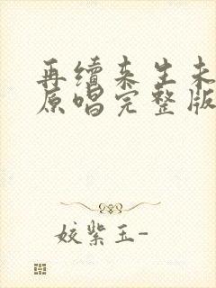 再续来生未了情原唱完整版