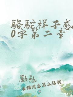 骆驼祥子感悟50字第二章