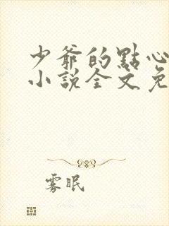 少爷的点心元媛小说全文免费阅读