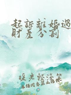 起诉离婚过错方财产分割