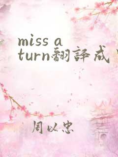 miss a turn翻译成中文