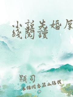 小说先婚厚爱在线阅读