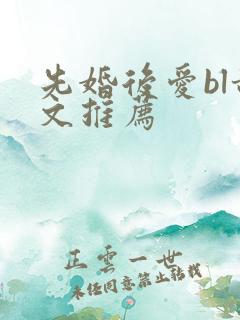 先婚后爱bl甜文推荐