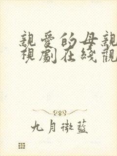 亲爱的母亲5电视剧在线观看全集免费