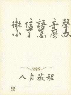 微信语音声音变小了怎么办