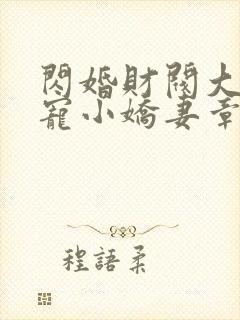 闪婚财阀大叔强宠小娇妻章节