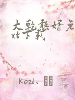 大乾憨婿免费txt下载