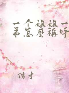 一个姐姐一个弟弟怎么称呼