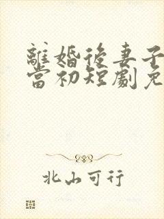 离婚后妻子悔不当初短剧免费观看