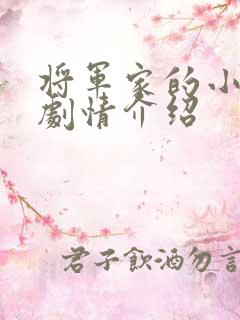 将军家的小娘子剧情介绍