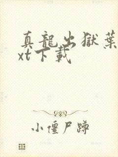 真龙出狱叶楚txt下载