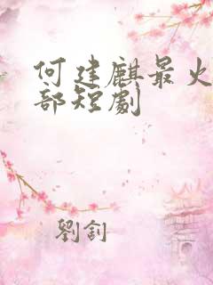 何建麒最火的十部短剧