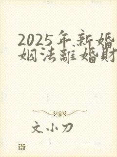 2025年新婚姻法离婚财产分割方法
