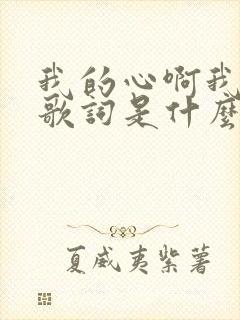 我的心啊我的心歌词是什么歌