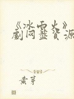 《冰雨火》电视剧网盘资源