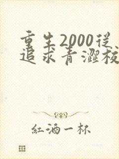 重生2000从追求青涩校花同桌最新