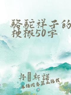 骆驼祥子的故事梗概50字