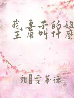 我妻子的姐姐女主角叫什么