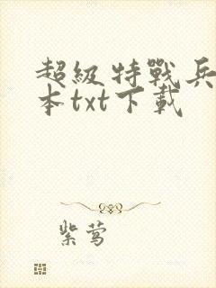 超级特战兵王完本txt下载