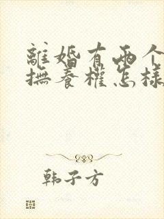 离婚有两个小孩抚养权怎样判定