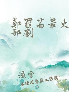 郑罗茜最火的三部剧