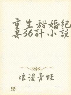 重生甜婚纪先宠妻36计小说