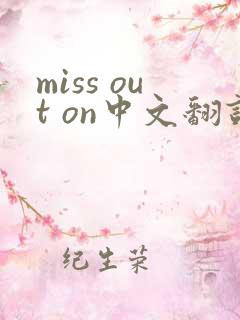 miss out on中文翻译