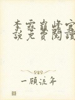 李霖巅峰官场小说免费阅读无弹窗