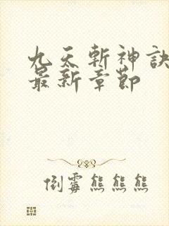 九天斩神诀小说最新章节