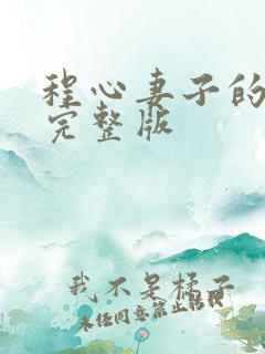 程心妻子的谎言完整版