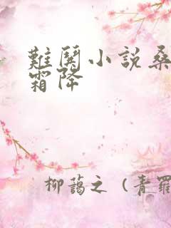 难哄小说桑延温霜降