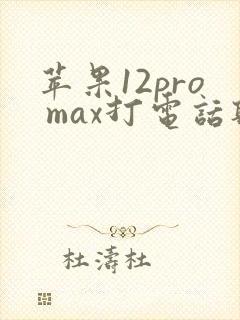 苹果12pro max打电话听不见声音