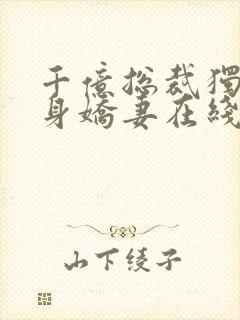 千亿总裁独宠替身娇妻在线看