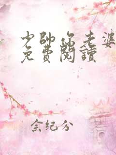 少帅你老婆跑了免费阅读