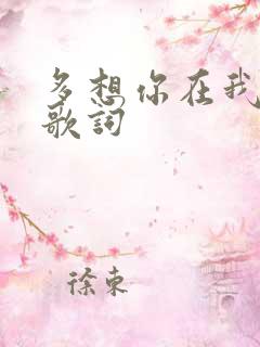 多想你在我身边歌词