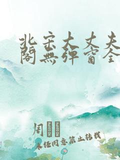 北宋大丈夫笔趣阁无弹窗全文阅读