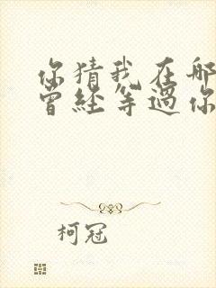 你猜我在哪儿我曾经等过你是什么歌