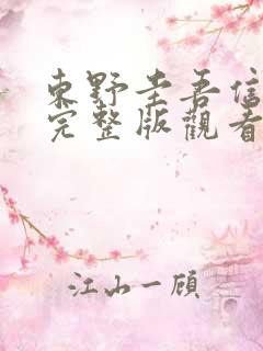 东野圭吾信电影完整版观看