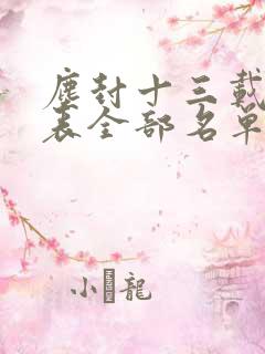 尘封十三载演员表全部名单