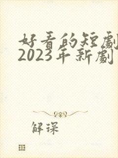 好看的短剧推荐2023年新剧