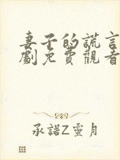 妻子的谎言电视剧免费观看全集