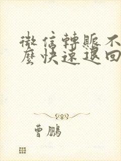 微信转账不收怎么快速退回