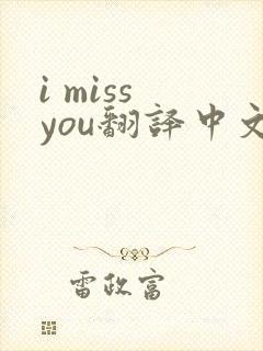 i miss you翻译中文