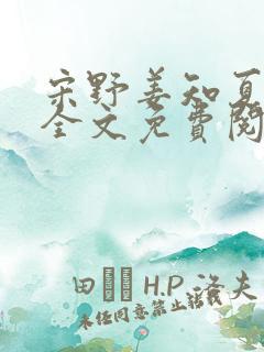 宋野姜知夏小说全文免费阅读