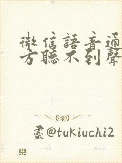 微信语音通话对方听不到声音怎么办