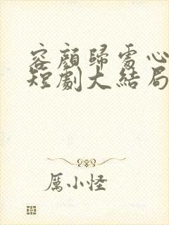 容颜归处心已远短剧大结局